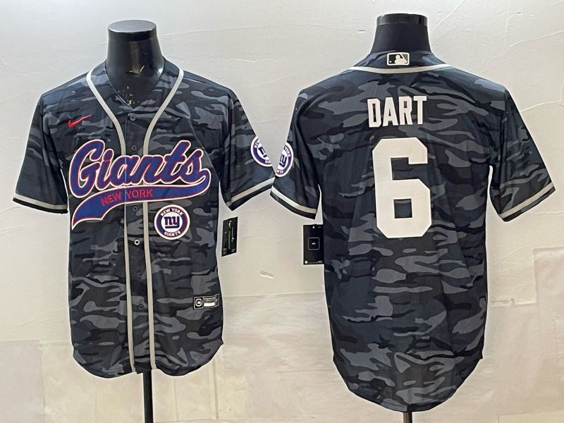 Men 2025 New York Giants #6 Dart Camo Joint Name Nike Limited NFL Jersey 004